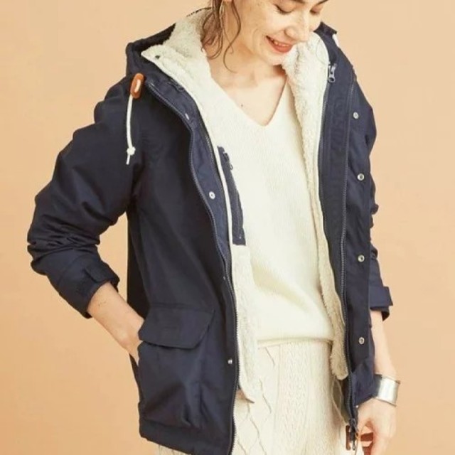 by UNITED ARROWS ボアライナー マウンテンパーカー ネイビー M