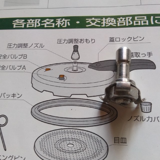 圧力鍋　部品　圧力調整ノズル スマホ/家電/カメラの調理家電(調理機器)の商品写真