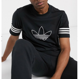 アディダス(adidas)の*adidas*アウトライン　XSブラックTシャツ(Tシャツ/カットソー(半袖/袖なし))