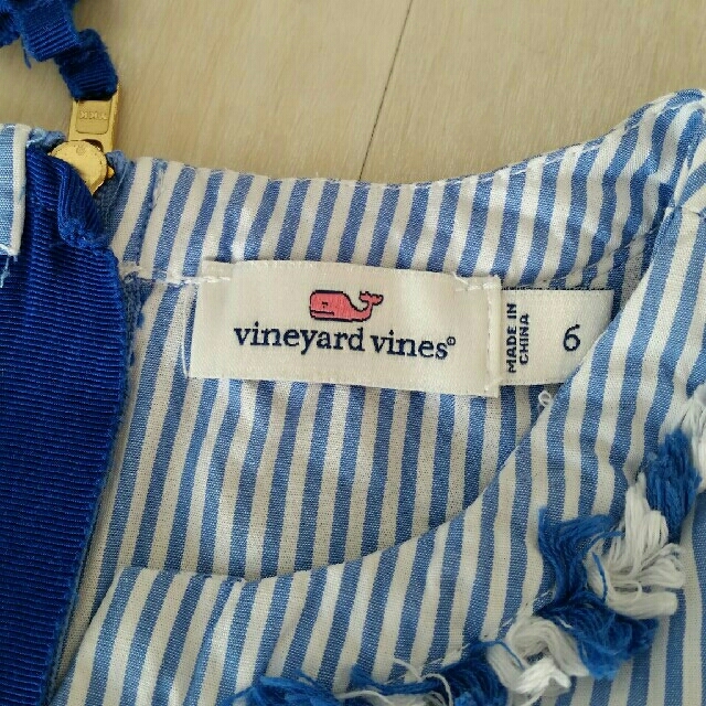 ヴィニヤードヴァインズvineyard vines 6Yストライプワンピース キッズ/ベビー/マタニティのキッズ服女の子用(90cm~)(ワンピース)の商品写真