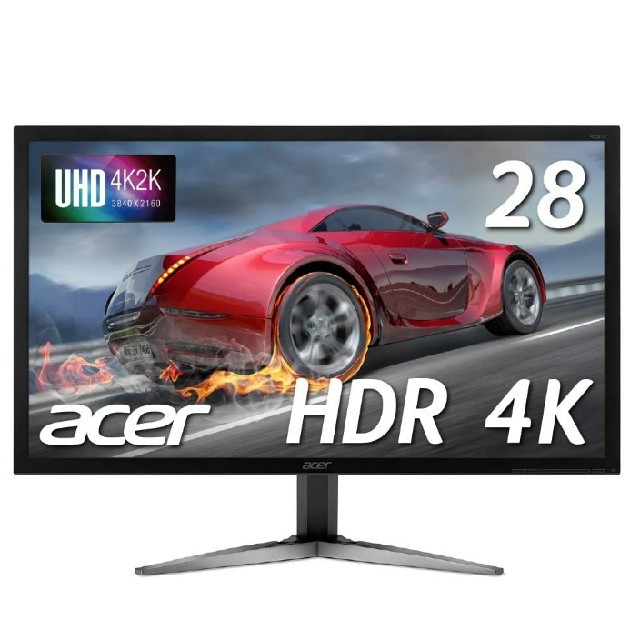 ほぼ新品 Acer ゲーミングモニター  28インチ 4K KG281K