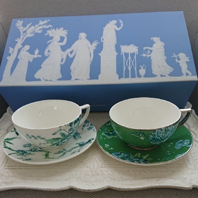 WEDGWOOD - ウェッジウッド ジャスパーコンラン☆シノワズリ カップ&ソーサーの通販 by まる1116's shop｜ウェッジウッド