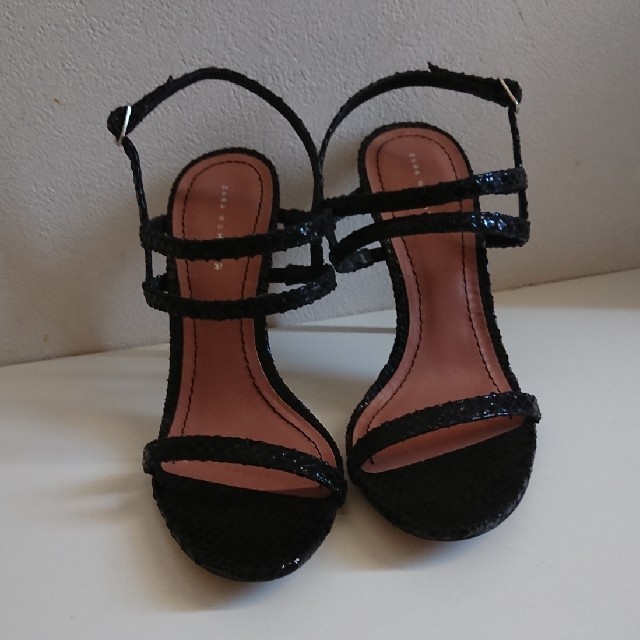 ZARA(ザラ)のZARA  ピンヒールサンダル  黒     レディースの靴/シューズ(サンダル)の商品写真