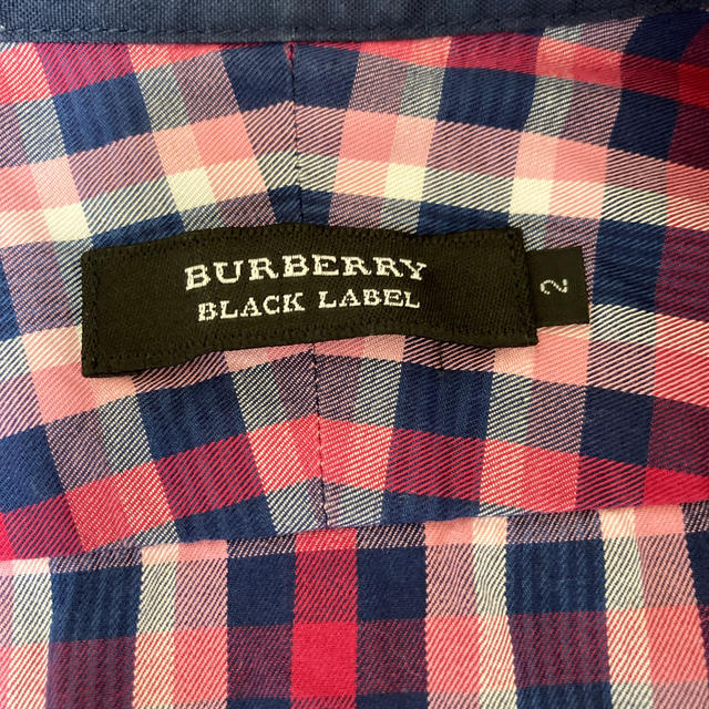 BURBERRY BLACK LABEL(バーバリーブラックレーベル)のバーバリー　ブラックレーベル　チェックシャツ　サイズ2 メンズのトップス(シャツ)の商品写真
