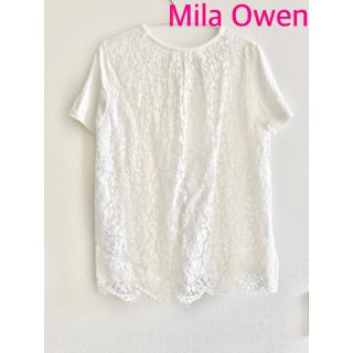 ミラオーウェン(Mila Owen)の値下げMila Owenミラオーエン　レース切り替えTシャツ(Tシャツ(半袖/袖なし))