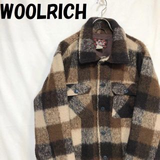 ウールリッチ(WOOLRICH)の【人気】WOOLRICH チェック柄 ウールジャケット ブラウン サイズL(その他)