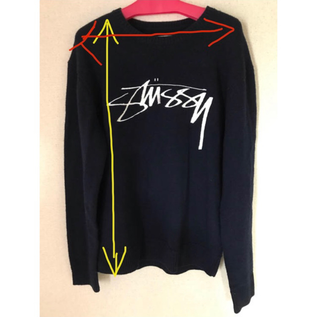 STUSSY(ステューシー)の美品！stussy ロゴニット メンズのトップス(ニット/セーター)の商品写真