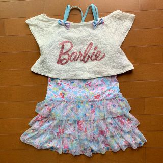 バービー(Barbie)のBarbie バービー 水着3点セット ラッシュガード 160(水着)