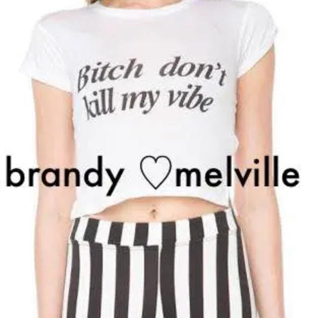 Brandy Melville(ブランディーメルビル)のクロップTシャツ レディースのトップス(Tシャツ(半袖/袖なし))の商品写真