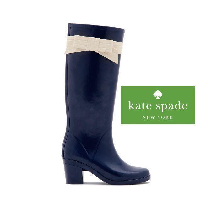 おすすめ Kate Spade レインブーツ ブラック24cm 新品未使用 長靴 レインシューズ Www Qiraatafrican Com
