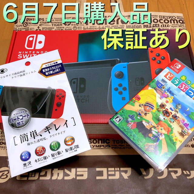 Nintendo Switch 本体 ネオンブルー　あつまれどうぶつの森　セット
