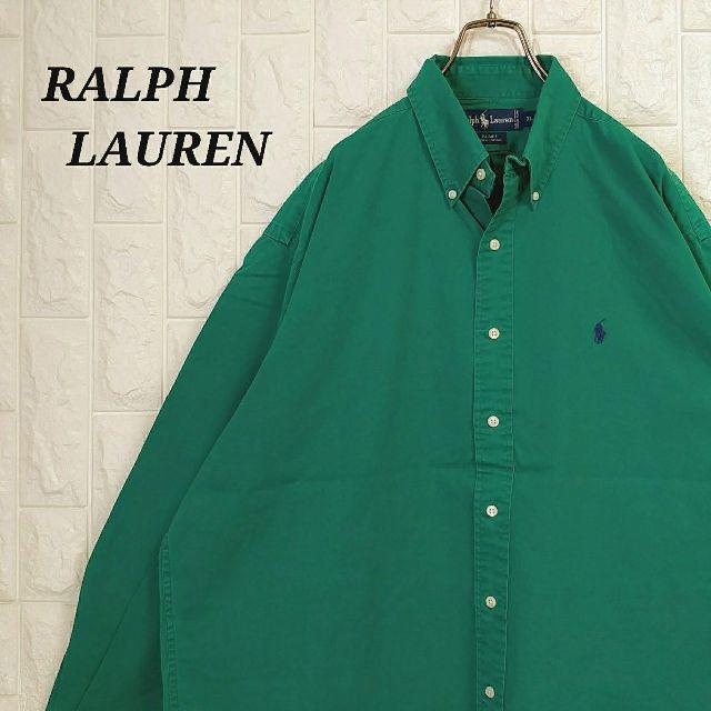 Ralph Lauren(ラルフローレン)のポロラルフローレン BDシャツ ワンポイント ビッグシルエット アースカラー メンズのトップス(シャツ)の商品写真