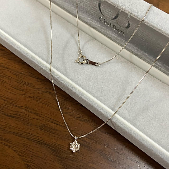 k18 0.2ct 一粒ダイヤモンド ネックレス C'est Bien 魅力的な 9800円