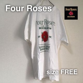 カーハート(carhartt)のFour Roses Tシャツ フリーサイズ　XL相当　バーボン　企業モノ(Tシャツ/カットソー(半袖/袖なし))