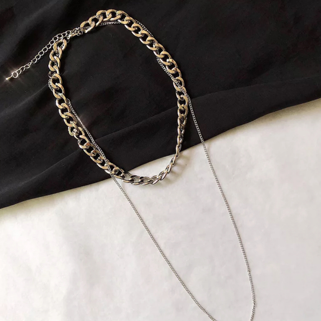 Ameri VINTAGE(アメリヴィンテージ)のDouble chain necklace No.385 レディースのアクセサリー(ネックレス)の商品写真
