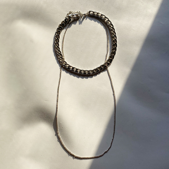 Ameri VINTAGE(アメリヴィンテージ)のDouble chain necklace No.385 レディースのアクセサリー(ネックレス)の商品写真