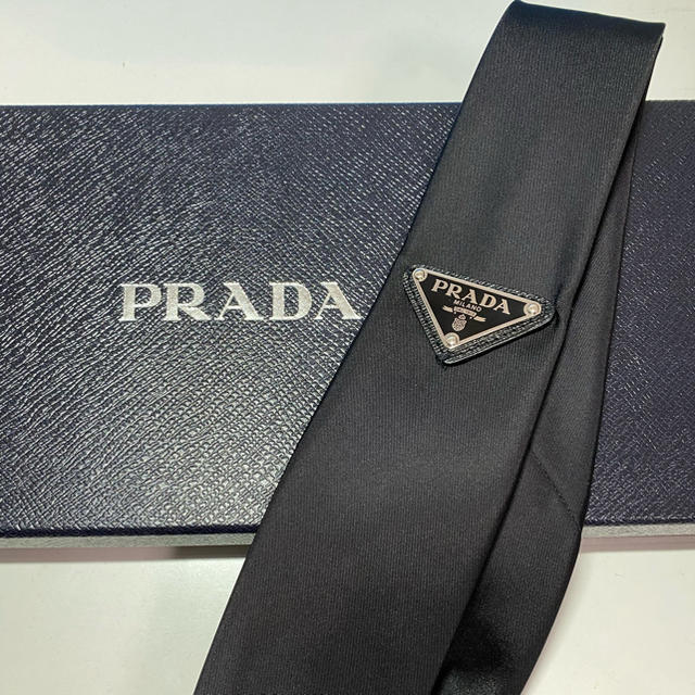 prada ナイロンギャバ ネクタイ ブラック 1