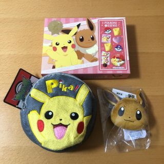 ポケモン ミニがま口 サークルポーチ 丸缶&チョコギフト 3点セット(キャラクターグッズ)