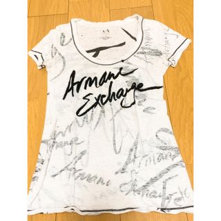 アルマーニエクスチェンジ(ARMANI EXCHANGE)のアルマーニエクスチェンジ＊ビーズの刺繍の白Tシャツ(Tシャツ(半袖/袖なし))