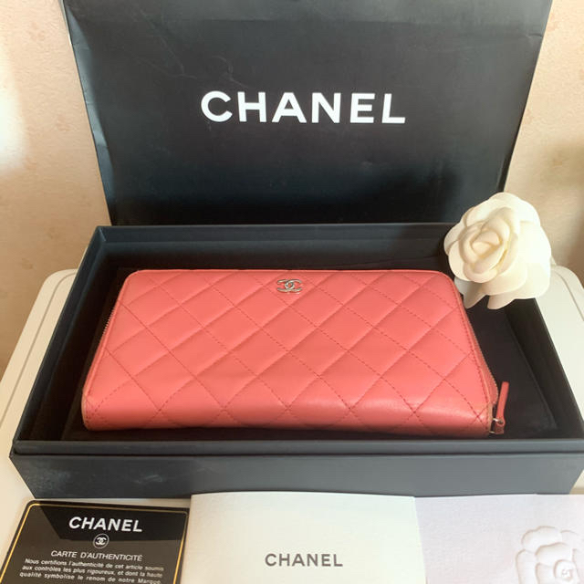 CHANEL シャネル　長財布　ピンクレディース