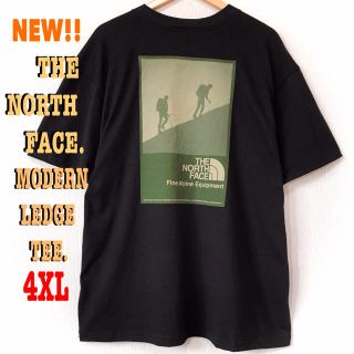 ザノースフェイス(THE NORTH FACE)のUS最新 超身幅広 ♪ ノースフェイス モダンレッジ Tシャツ 黒 4XL相当(Tシャツ/カットソー(半袖/袖なし))