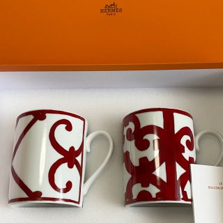 エルメス(Hermes)のエルメス ガダルキヴィール マグカップ レッド ペア セット (グラス/カップ)