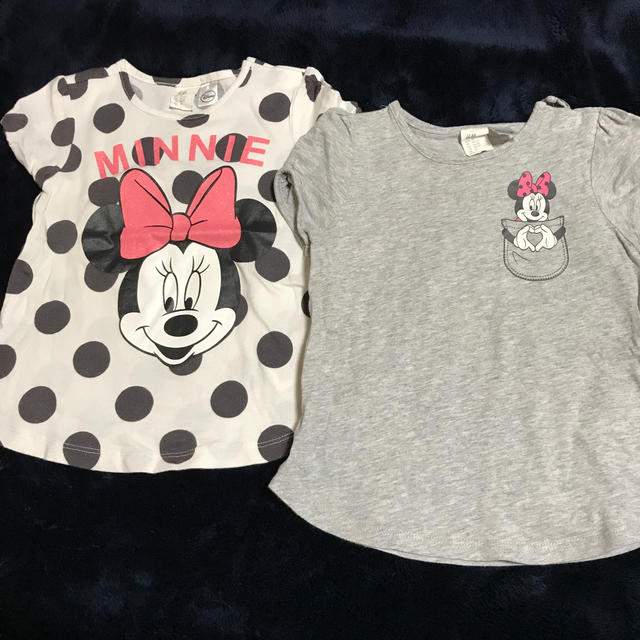 H&M(エイチアンドエム)のH&M ミニーTシャツ 2枚セット キッズ/ベビー/マタニティのキッズ服女の子用(90cm~)(Tシャツ/カットソー)の商品写真