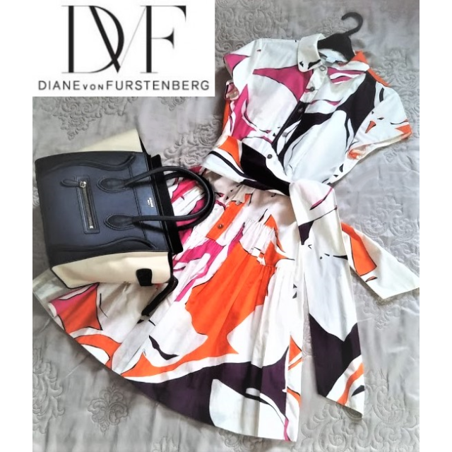 DIANE von FURSTENBERG(ダイアンフォンファステンバーグ)の【新品・未使用】DVF　Scarlet　シャツドレス　0 レディースのワンピース(ひざ丈ワンピース)の商品写真