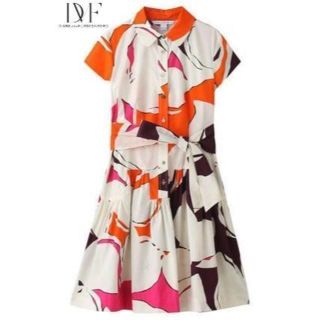 ダイアンフォンファステンバーグ(DIANE von FURSTENBERG)の【新品・未使用】DVF　Scarlet　シャツドレス　0(ひざ丈ワンピース)