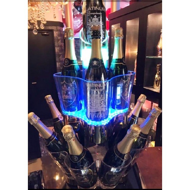 希少 レア 3段 シャンパンタワー ボトル LED ライト クーラー ワイン-