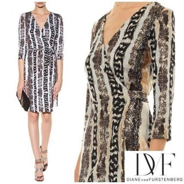 DIANE von FURSTENBERG(ダイアンフォンファステンバーグ)の【新品・タグ付】DVF　New Julian　ラップドレス 　0 レディースのワンピース(ひざ丈ワンピース)の商品写真