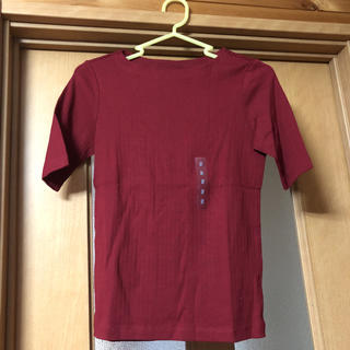 ユニクロ(UNIQLO)の【UNIQLO】新品未使用　リブ　Tシャツ　カットソー(Tシャツ(半袖/袖なし))