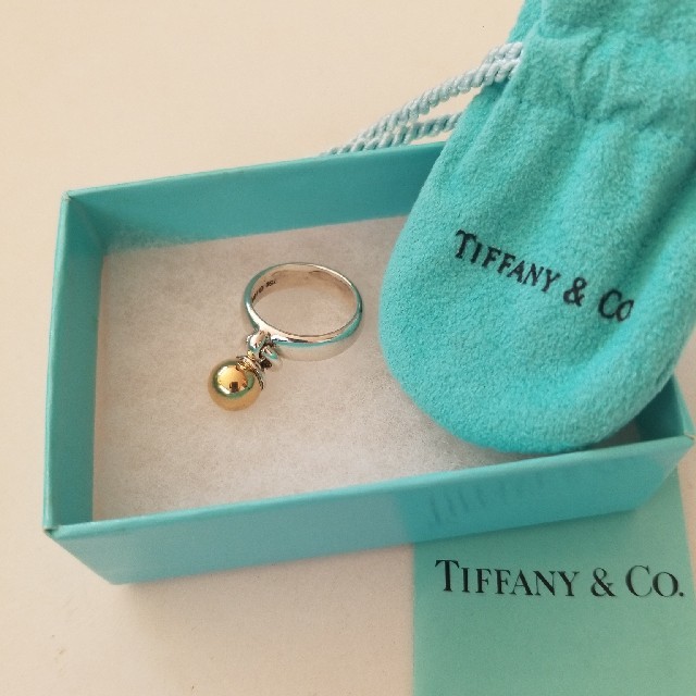 Tiffany & Co.(ティファニー)のセール♪美品 Tiffany ティファニー ボールリング 9号 シルバーゴールド レディースのアクセサリー(リング(指輪))の商品写真