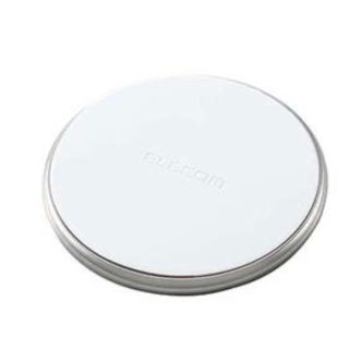 エレコム(ELECOM)のワイヤレス充電器　シルバー(バッテリー/充電器)