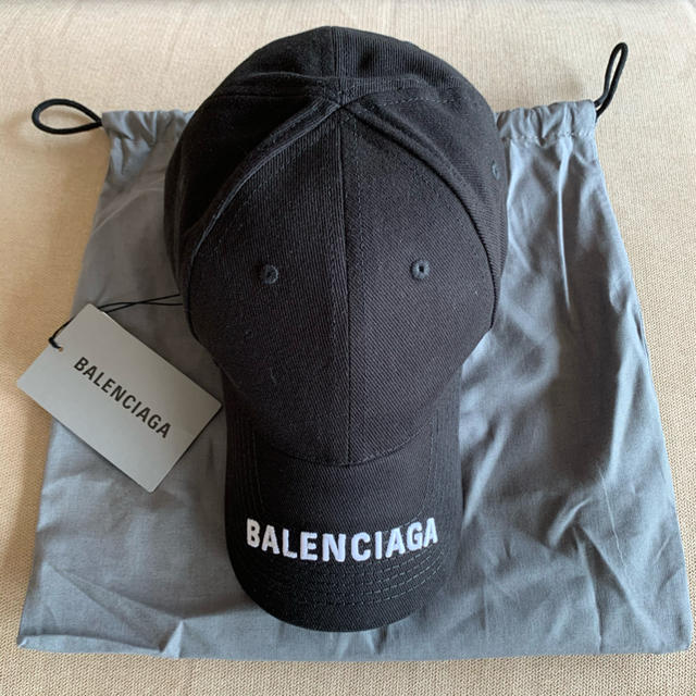 キャップ確実正規品 BALENCIAGA ロゴキャップ ブラック 新品