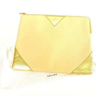 セリーヌ(celine)のセリーヌ 　イエロー×ゴールド iPadケース セカンド クラッチバッグ(クラッチバッグ)