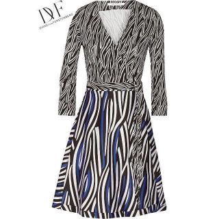 ダイアンフォンファステンバーグ(DIANE von FURSTENBERG)の【新品・タグ付】DVF　Amerlia　コンボラップドレス　0(ひざ丈ワンピース)