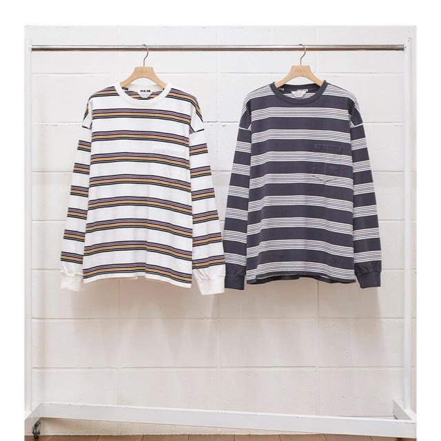 メンズ即完売 20ss unused BORDER LS T-SHIRT ロンT