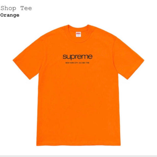 20ss Supreme  Shop Tee M 希少カラー オレンジ