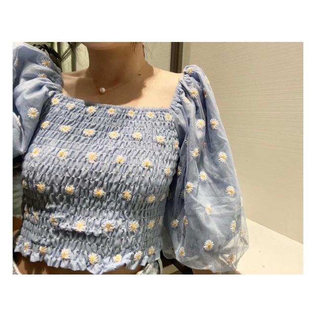 ZARA(ザラ)の1780＊S/S 刺繍 花柄 ブラウス レディースのトップス(シャツ/ブラウス(長袖/七分))の商品写真