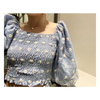 ザラ(ZARA)の1780＊S/S 刺繍 花柄 ブラウス(シャツ/ブラウス(長袖/七分))