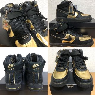 ナイキ(NIKE)のNIKE AIR FORCE 1 HI SUPREME GOLDxBLACK(スニーカー)