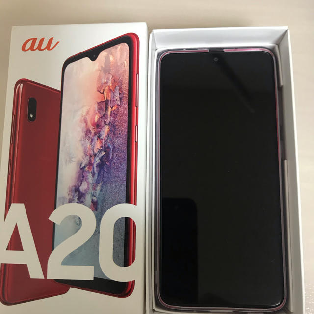 Galaxy A20 レッド 32 GB auスマートフォン本体