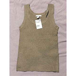 エイチアンドエム(H&M)の新品☆H&M リブニットタンクトップ　Sサイズ(キャミソール)