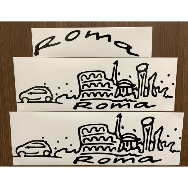 フィアット500  ローマ　デカール　roma