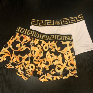 ヴェルサーチ(VERSACE)のVersace ベルサーチ　ボクサー　パンツ　2枚組　白　バロック　Mサイズ(ボクサーパンツ)