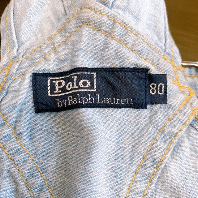 POLO RALPH LAUREN(ポロラルフローレン)のキッズ　ラルフローレン　オーバーオール　デニム キッズ/ベビー/マタニティのベビー服(~85cm)(カバーオール)の商品写真