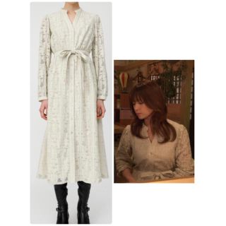 マウジー(moussy)のMOUSSY GEOMETRIC LACE DRESS  深田恭子 はじこい着用(ロングワンピース/マキシワンピース)