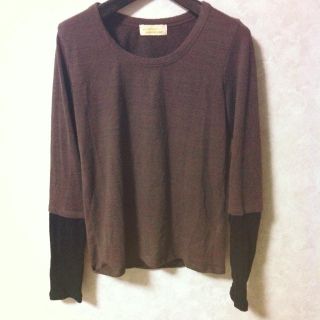 ダブルクローゼット(w closet)のw closet＊ブラウンロンT(Tシャツ(長袖/七分))