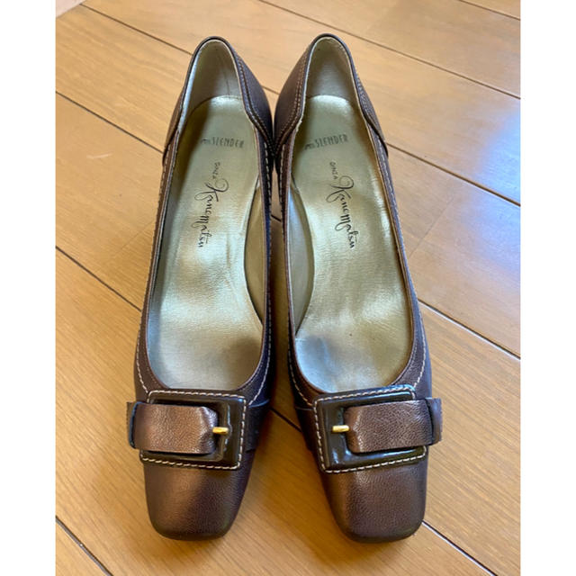 GINZA Kanematsu(ギンザカネマツ)の銀座カネマツ　本革パンプス　21.5cm ブラウン レディースの靴/シューズ(ハイヒール/パンプス)の商品写真